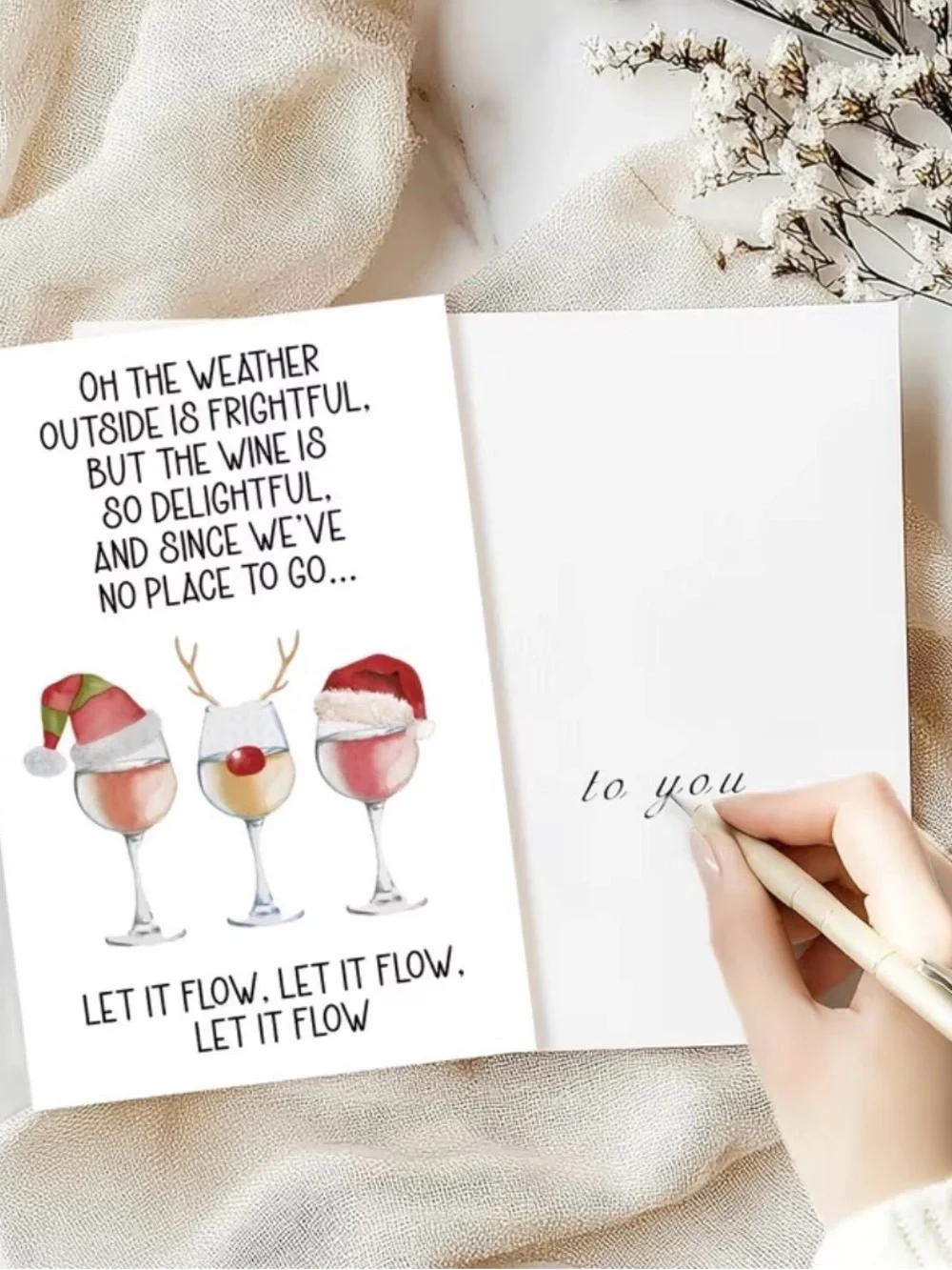 Holiday Wine Funny Greeting Card